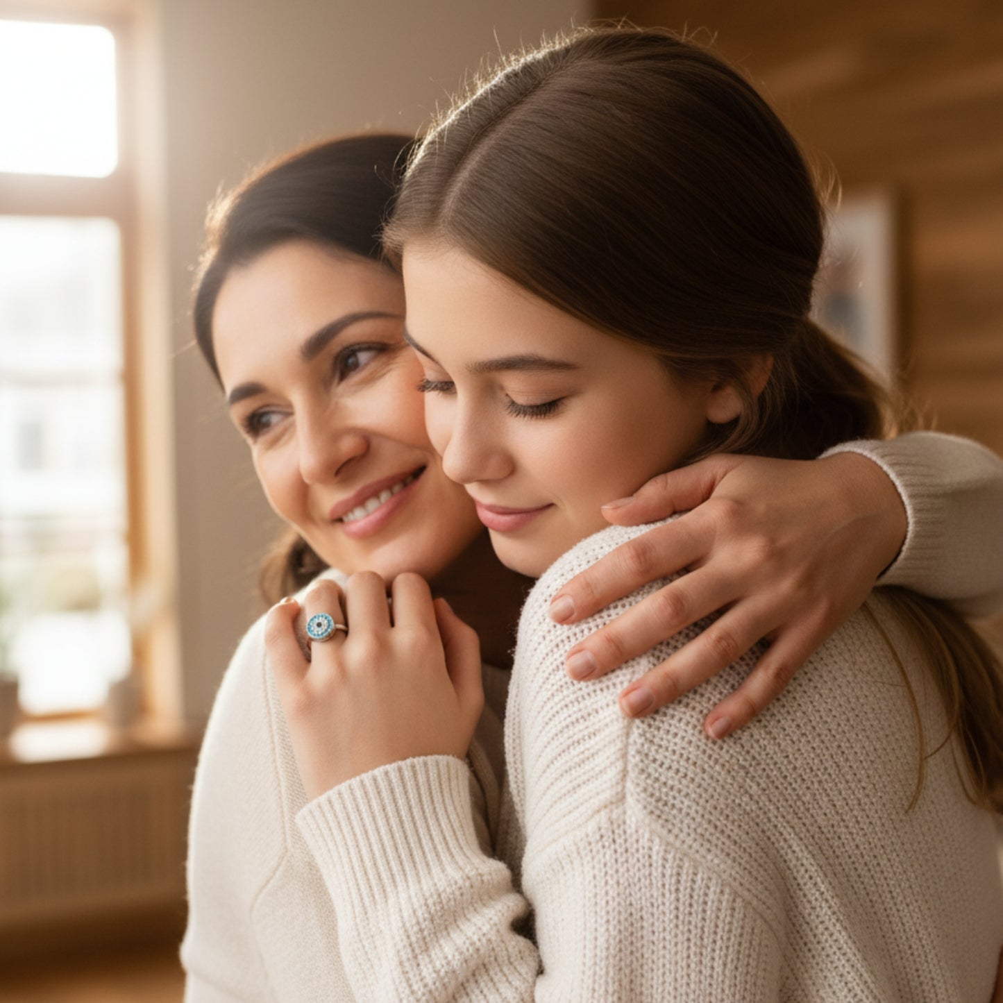 Per mia figlia – Anello portafortuna regolabile “OCCHIO GRECO”